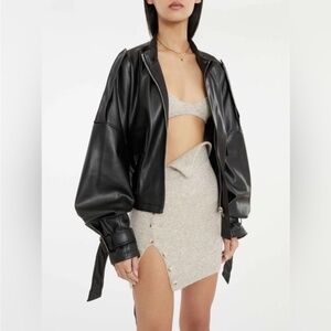 Ruve Cliva Vegan Leather Jacket in Black Size ONE SIZE